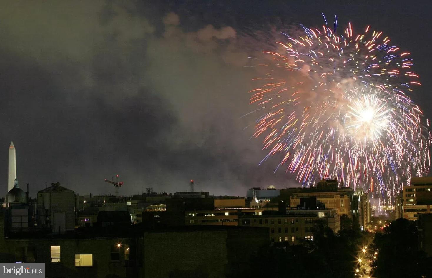 1860 California Street Northwest, Unit 403 Washington, DC 20009 - Photo 19 of 52 Clear view of 4th of July fireworks from the deck