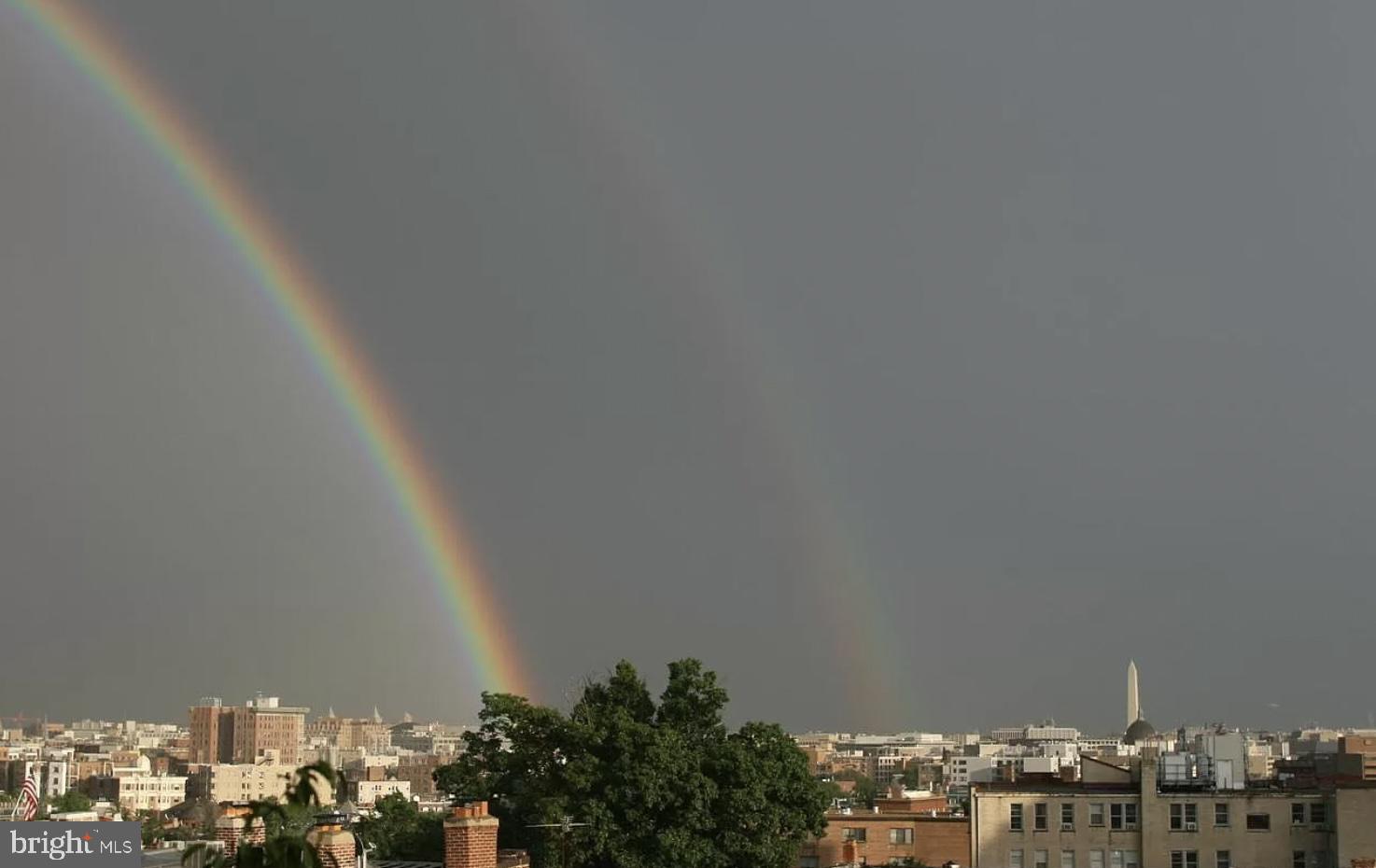 1860 California Street Northwest, Unit 403 Washington, DC 20009 - Photo 34 of 52 Double rainbow passes by the monument