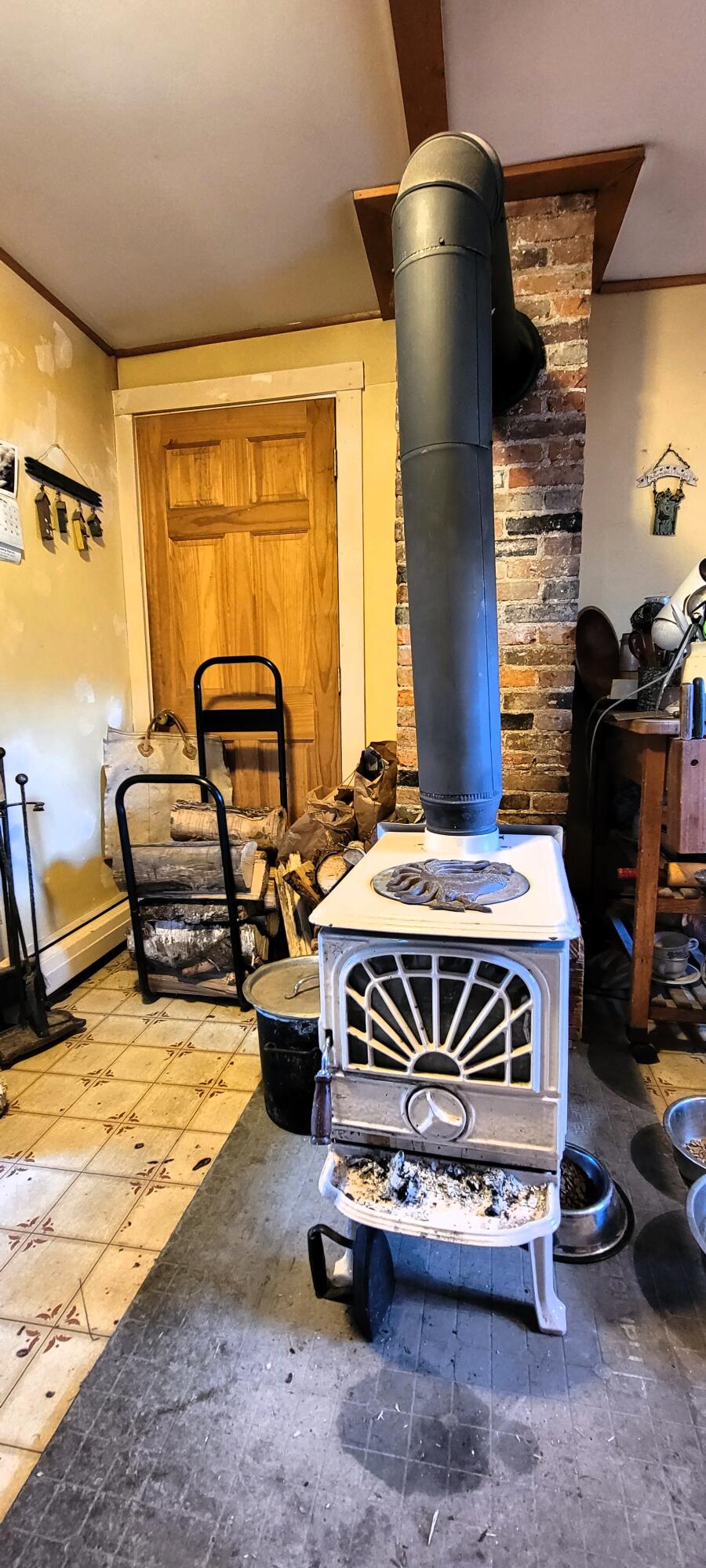 14 Old County Road Bryant Pond, ME 04219 - Photo 9 of 31 wood stove-kitchen