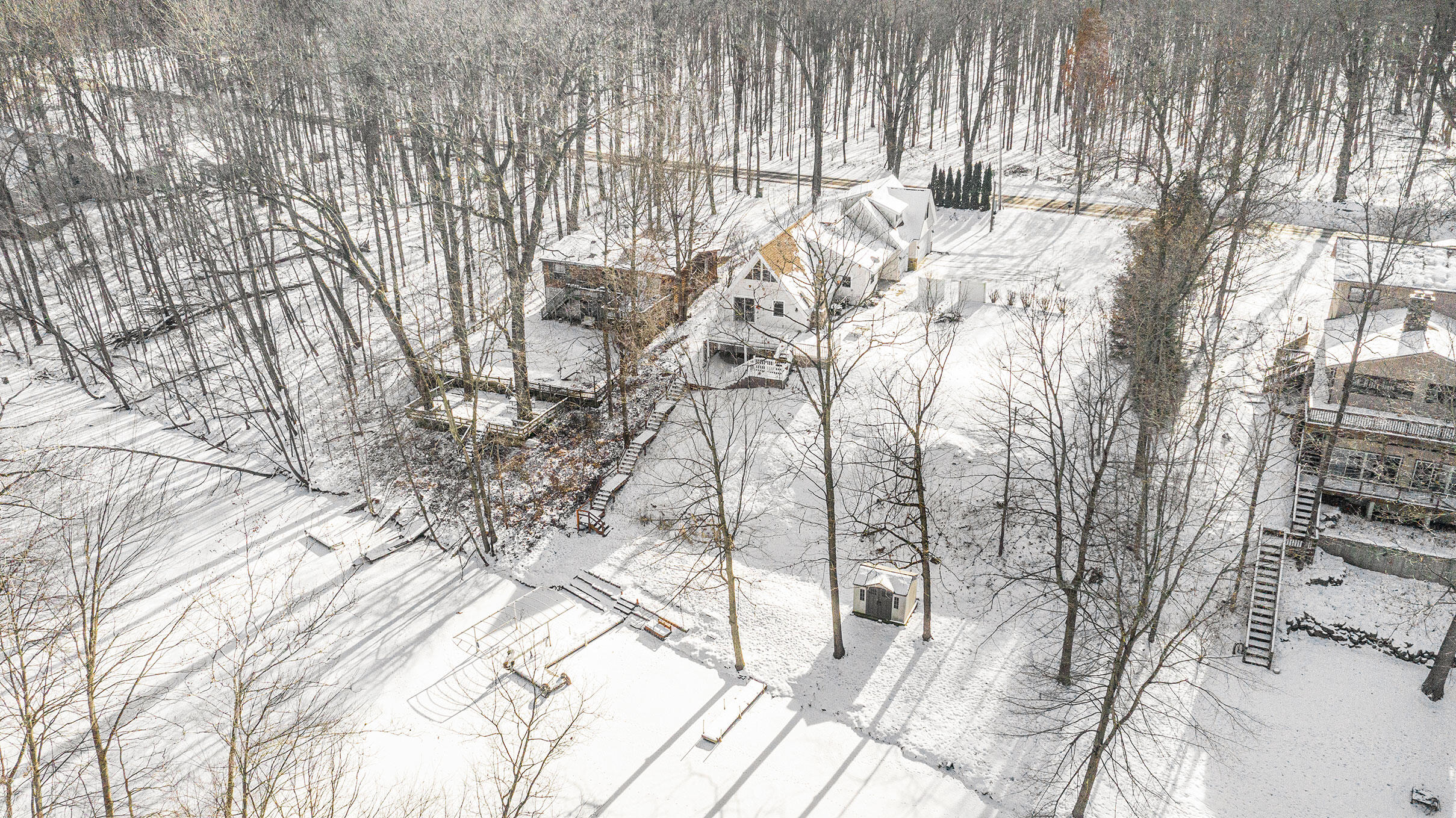11032 Corey Lake Road Three Rivers, MI 49093 - Photo 23 of 40 Aerial with channel view
