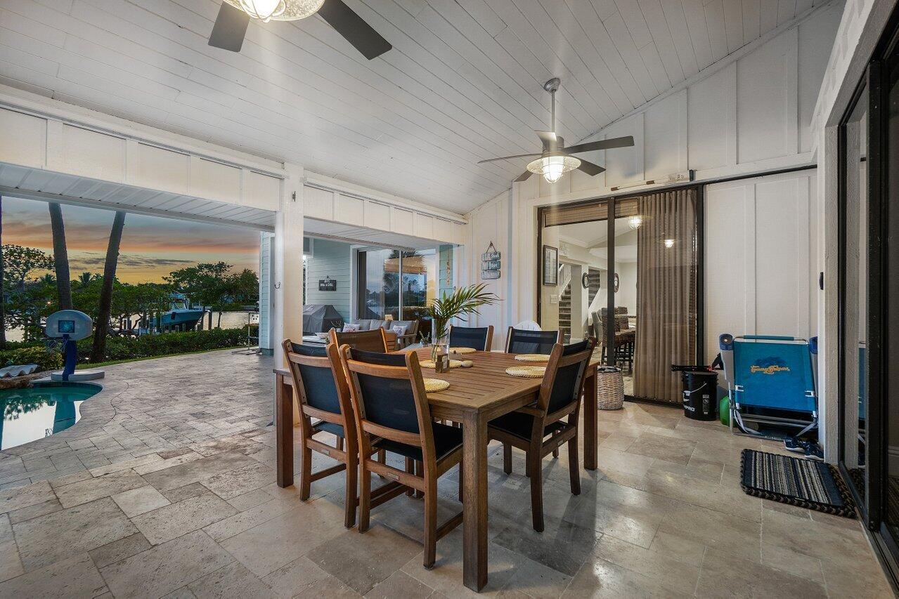 18779 Southeast River Ridge Road Tequesta, FL 33469 - Photo 17 of 62 Covered Patio off Kitchen & Living Room