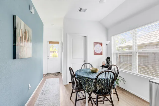 a view of a lake with a yard