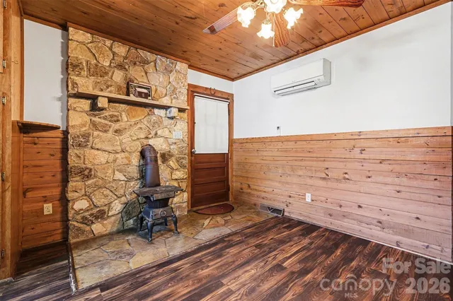 a view of a room with storage