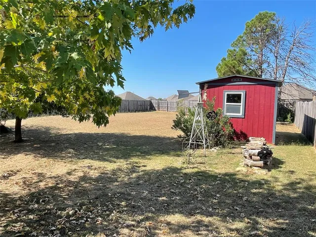 a street view with yard