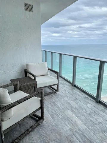 a view of a balcony