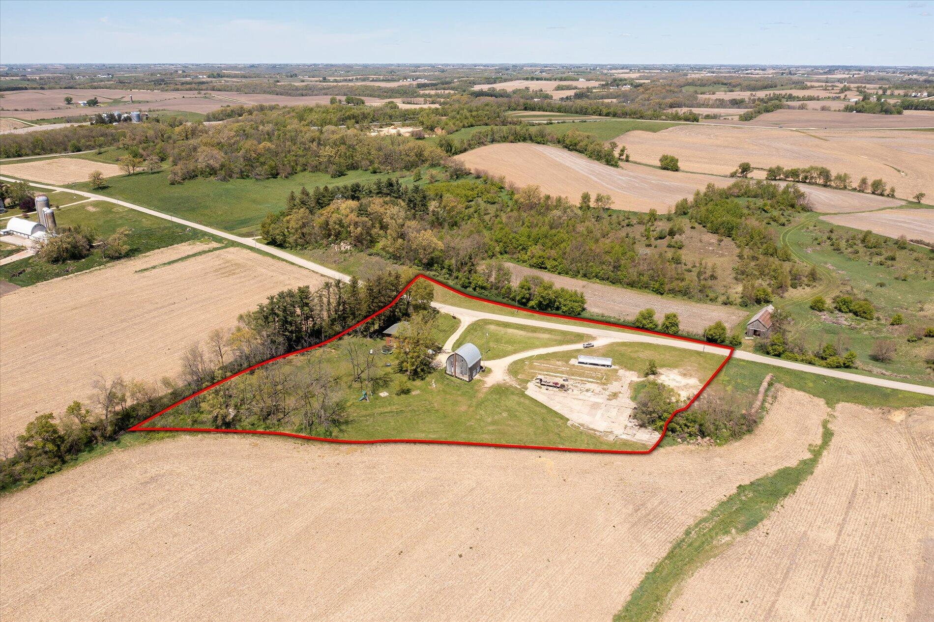E7155 Traastad Road Franklin, WI 54665 - Photo 5 of 41 Aerial - Approx Lot Lines