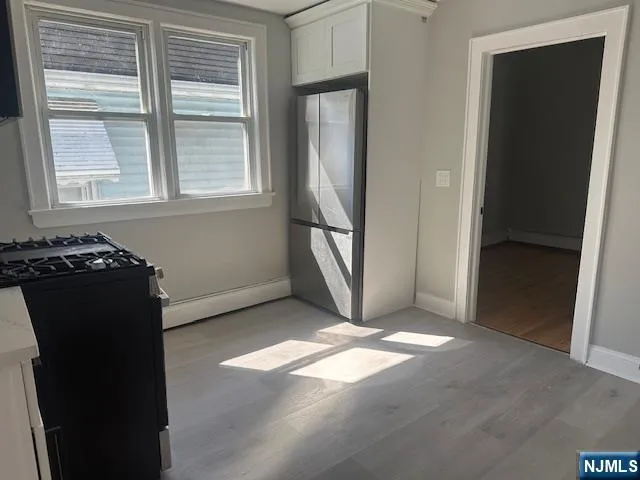 an empty room with a window