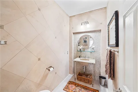 a view of a terrace with chairs