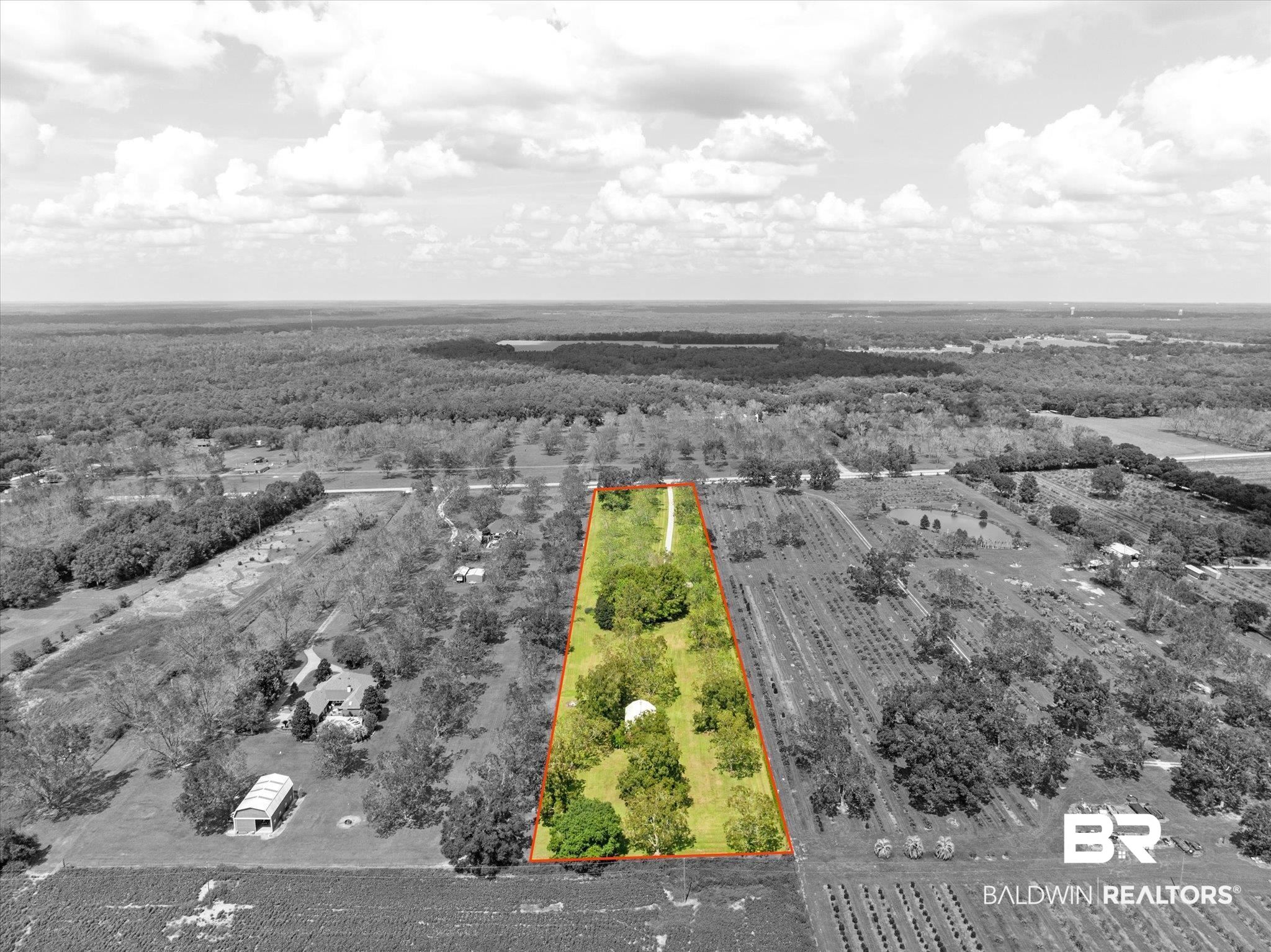 5231 Dawes Road Grand Bay, AL 36541 - Photo 41 of 49 Aerial view with a rural view