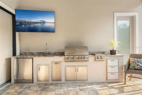 a front view of a house with swimming pool