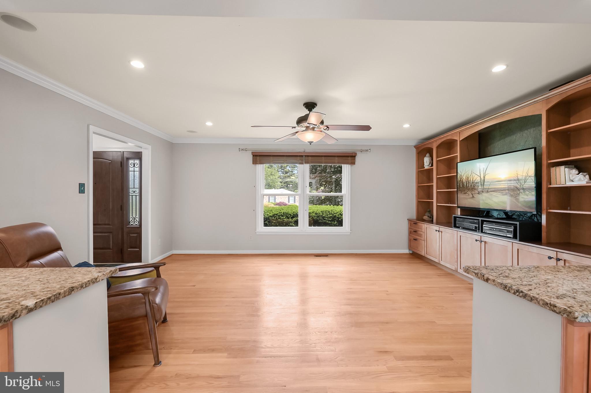 1223 Nottingham Road Westminster, MD 21157 - Photo 11 of 72 Living Room | Hardwood Floors | Built-in Shelving