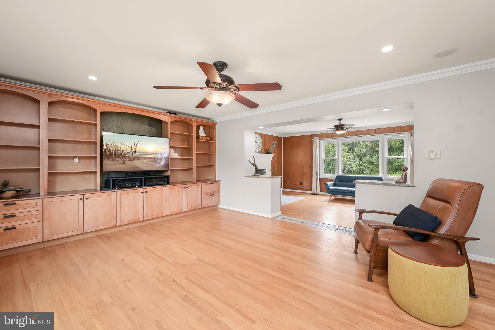 1223 Nottingham Road Westminster, MD 21157 - Photo 10 of 72 Living Room | Hardwood Floors | Built-in Shelving