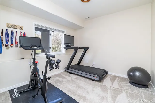 a view of a terrace with chairs