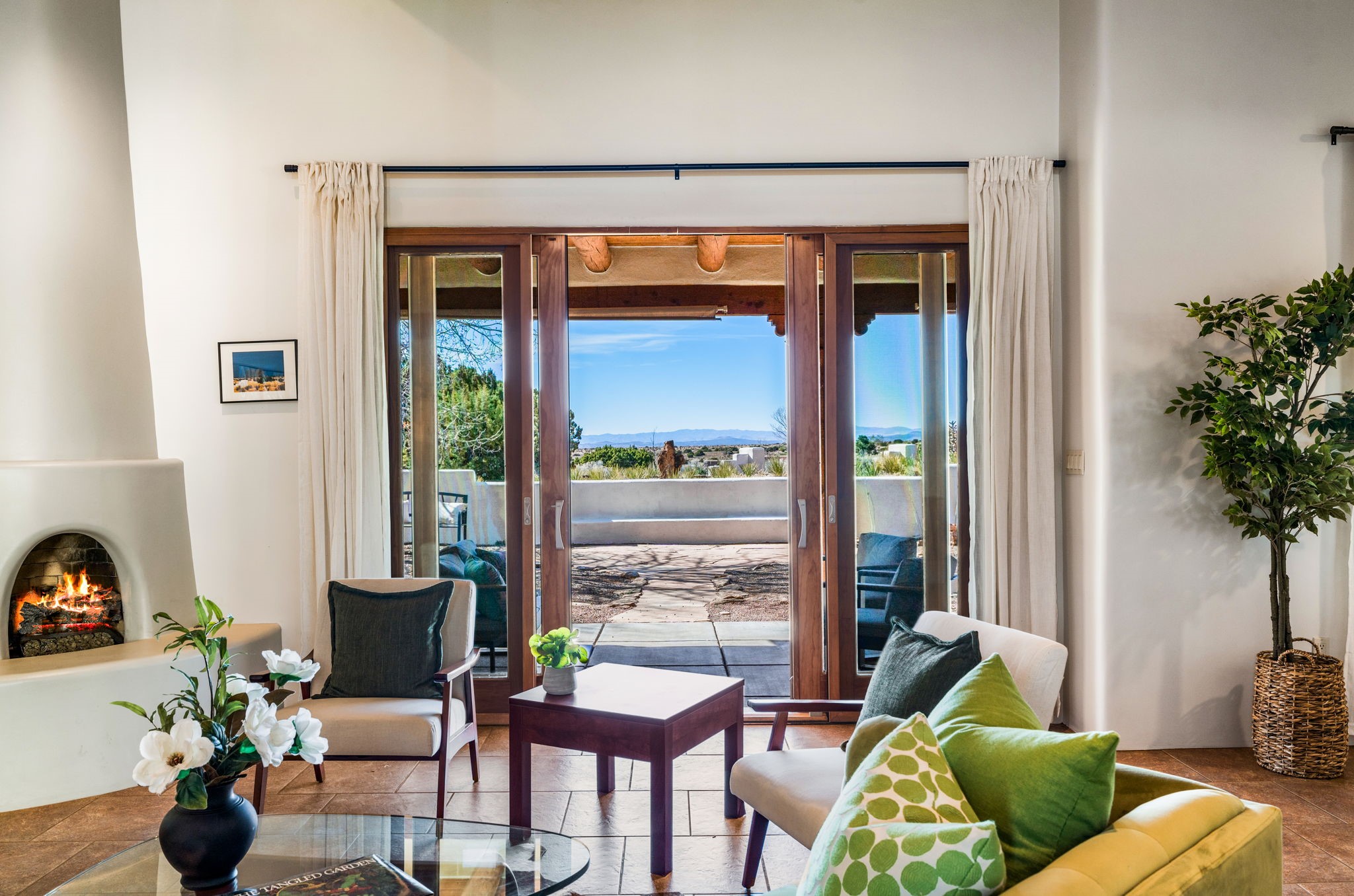 Mountain views from living room and rear portal