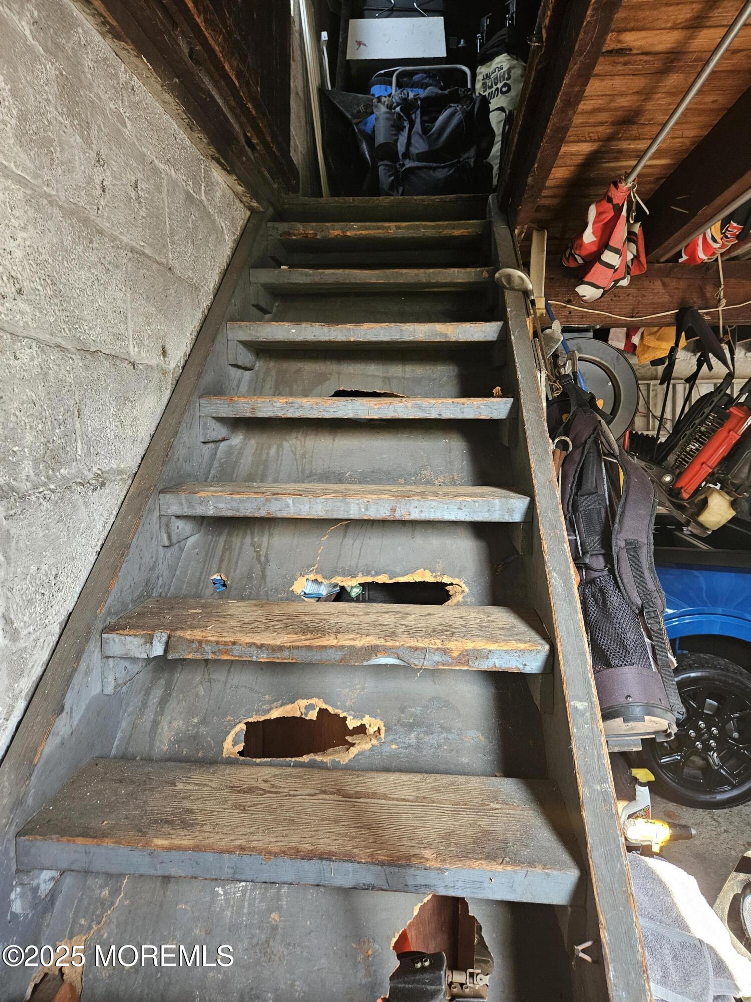 127 Chingarora Avenue Keyport, NJ 07735 - Photo 30 of 51 garage loft stairs