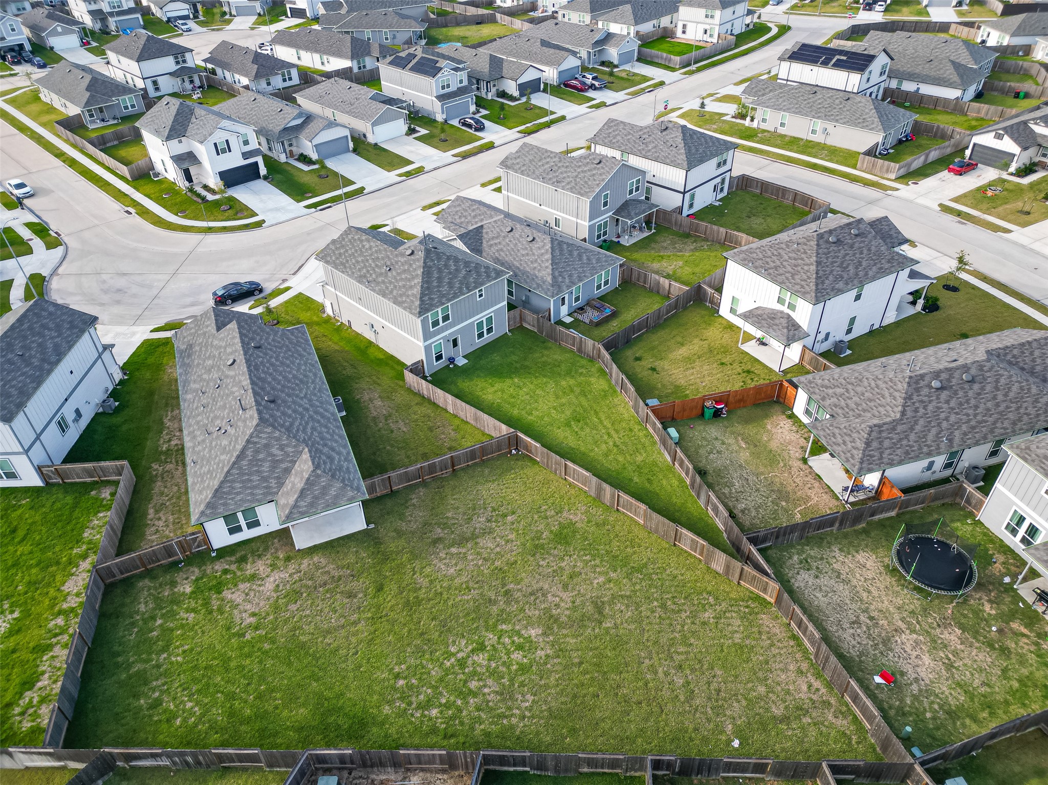 17902 Slurry Rake Lane Hockley, TX 77447 - Photo 30 of 32 an aerial view of a house with a yard basket ball court