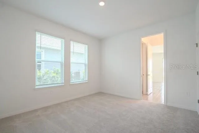 an empty room with a window