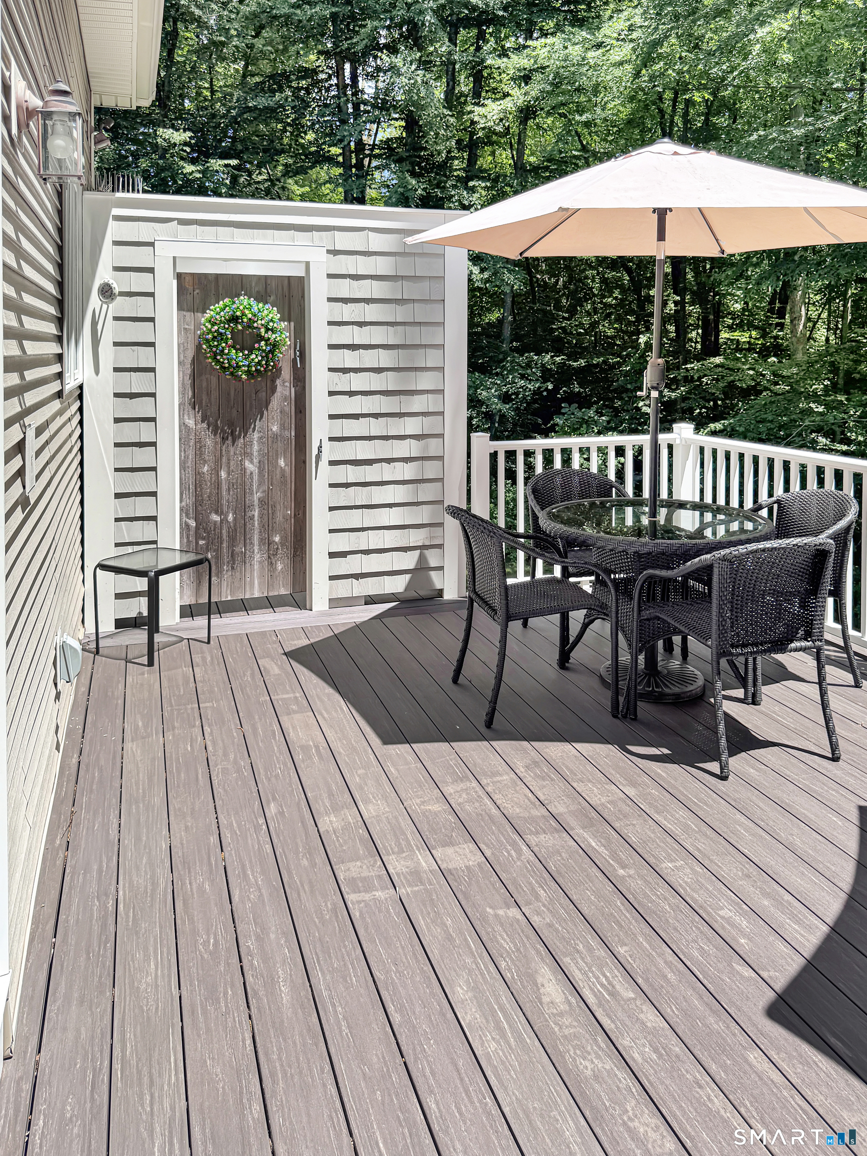 302 Jagger Lane Hebron, CT 06248 - Photo 34 of 40 Composite Deck And Door to Outdoor Shower
