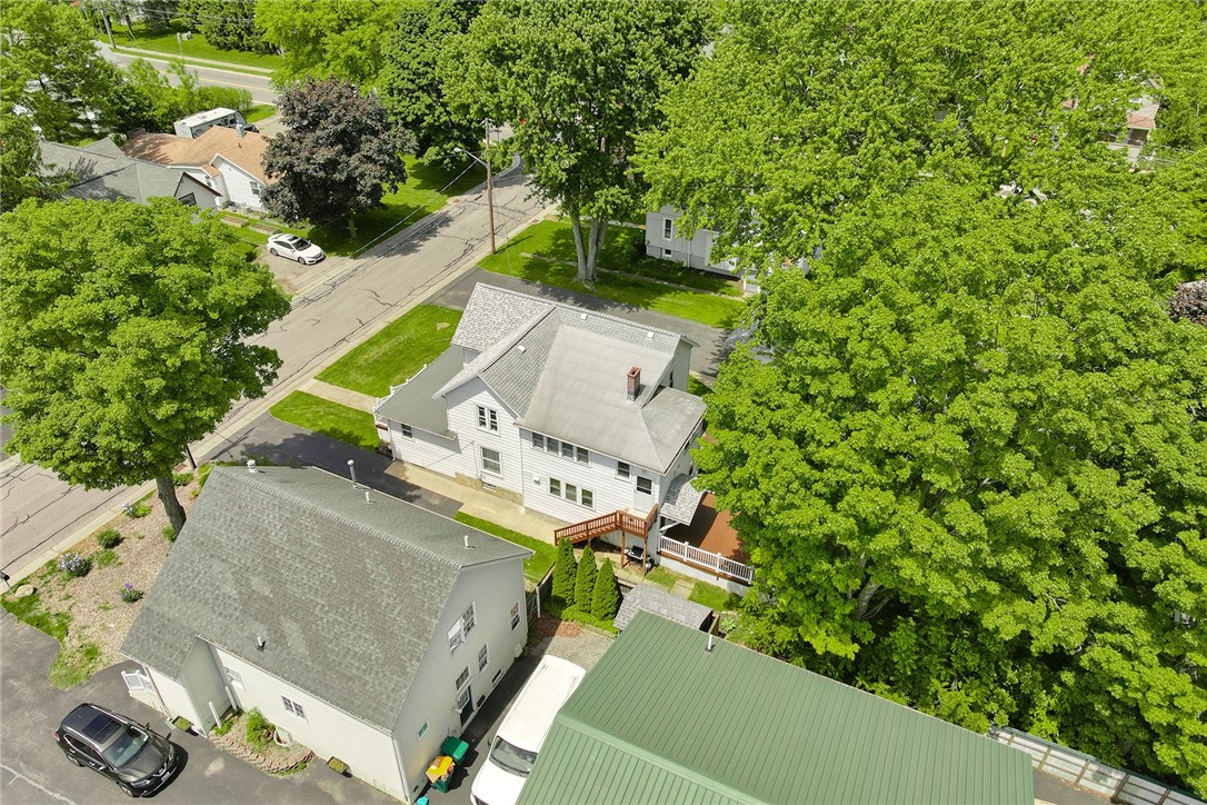 27 Martin Street Webster, NY 14580 - Photo 3 of 48 AERIAL VIEW SHOWS STAIRS TO 2ND FLOOR APT