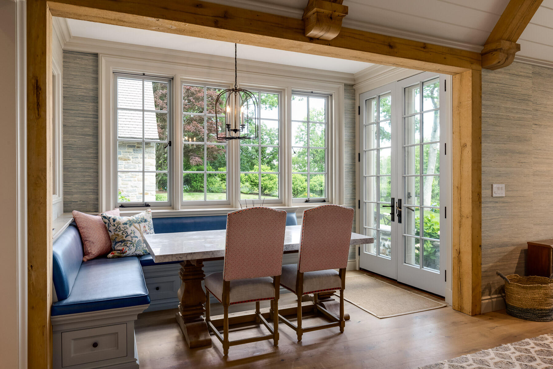 16 Raiders Lane Darien, CT 06820 - Photo 18 of 53 a dining room with furniture a chandelier and wooden floor