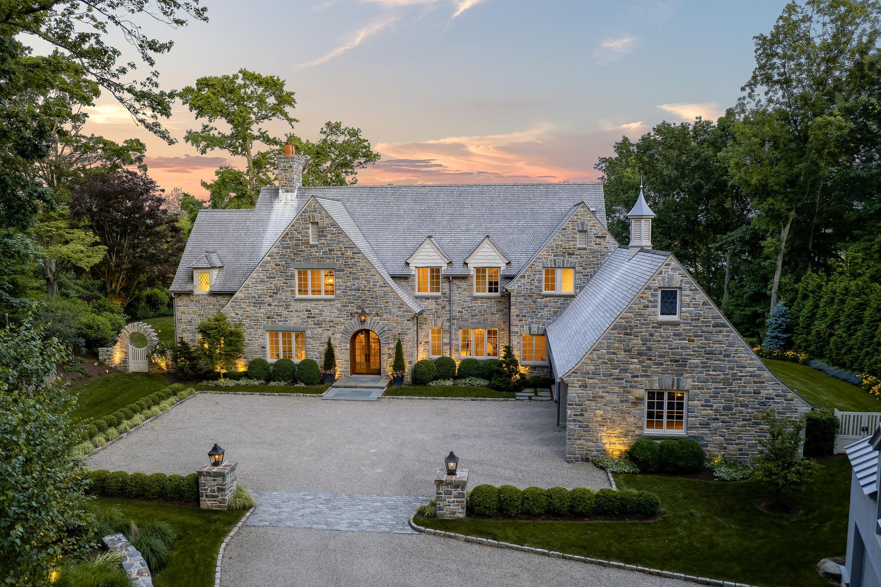 16 Raiders Lane Darien, CT 06820 - Photo 3 of 53 a front view of a house with garden