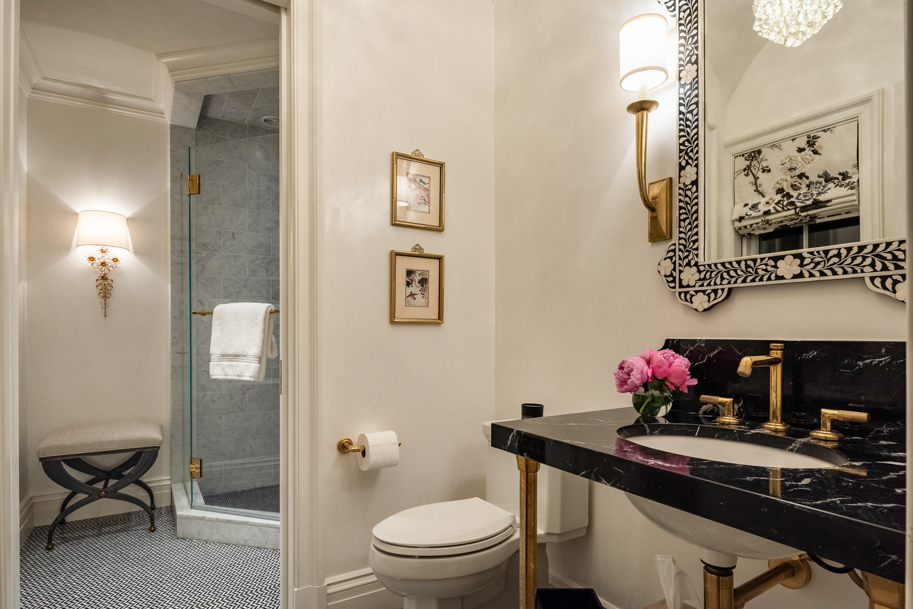 16 Raiders Lane Darien, CT 06820 - Photo 35 of 53 a bathroom with a toilet a sink and a mirror