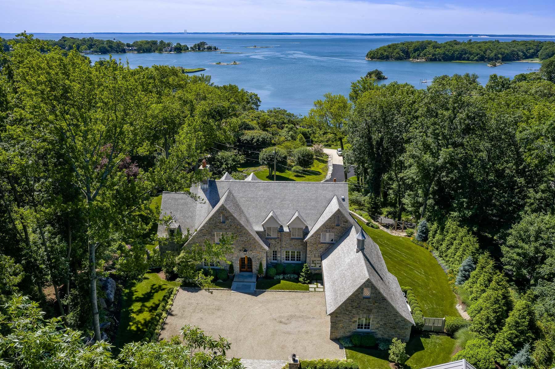 16 Raiders Lane Darien, CT 06820 - Photo 52 of 53 an aerial view of a house