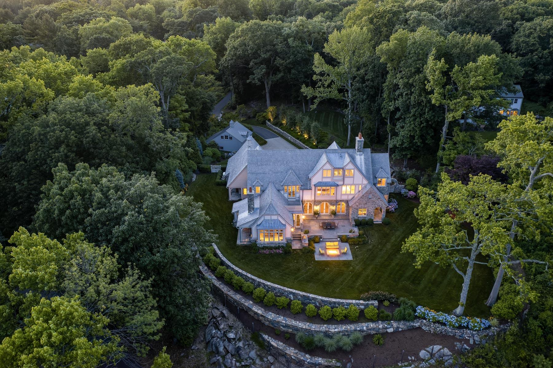 16 Raiders Lane Darien, CT 06820 - Photo 53 of 53 an aerial view of a house