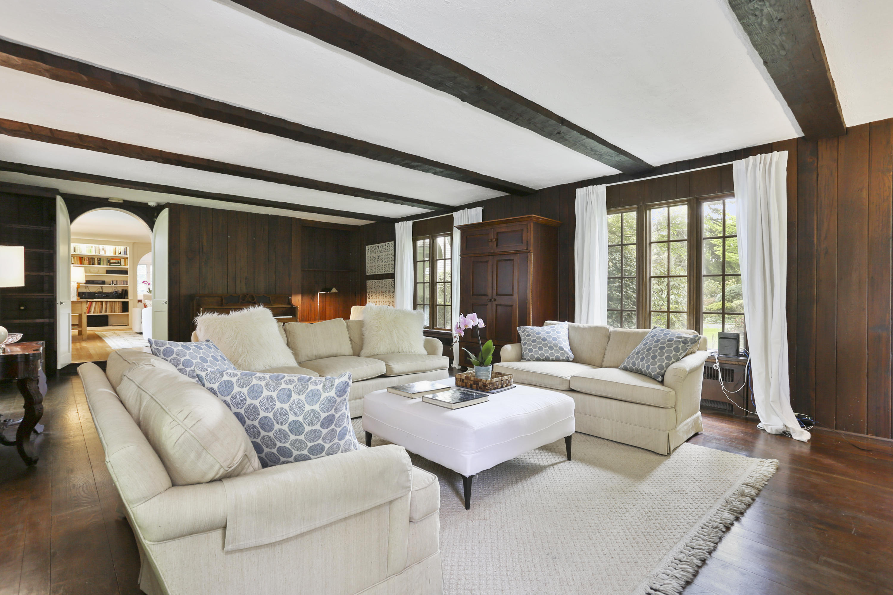 5 Meadowbrook Road Darien, CT 06820 - Photo 16 of 40 a living room with furniture and a large window