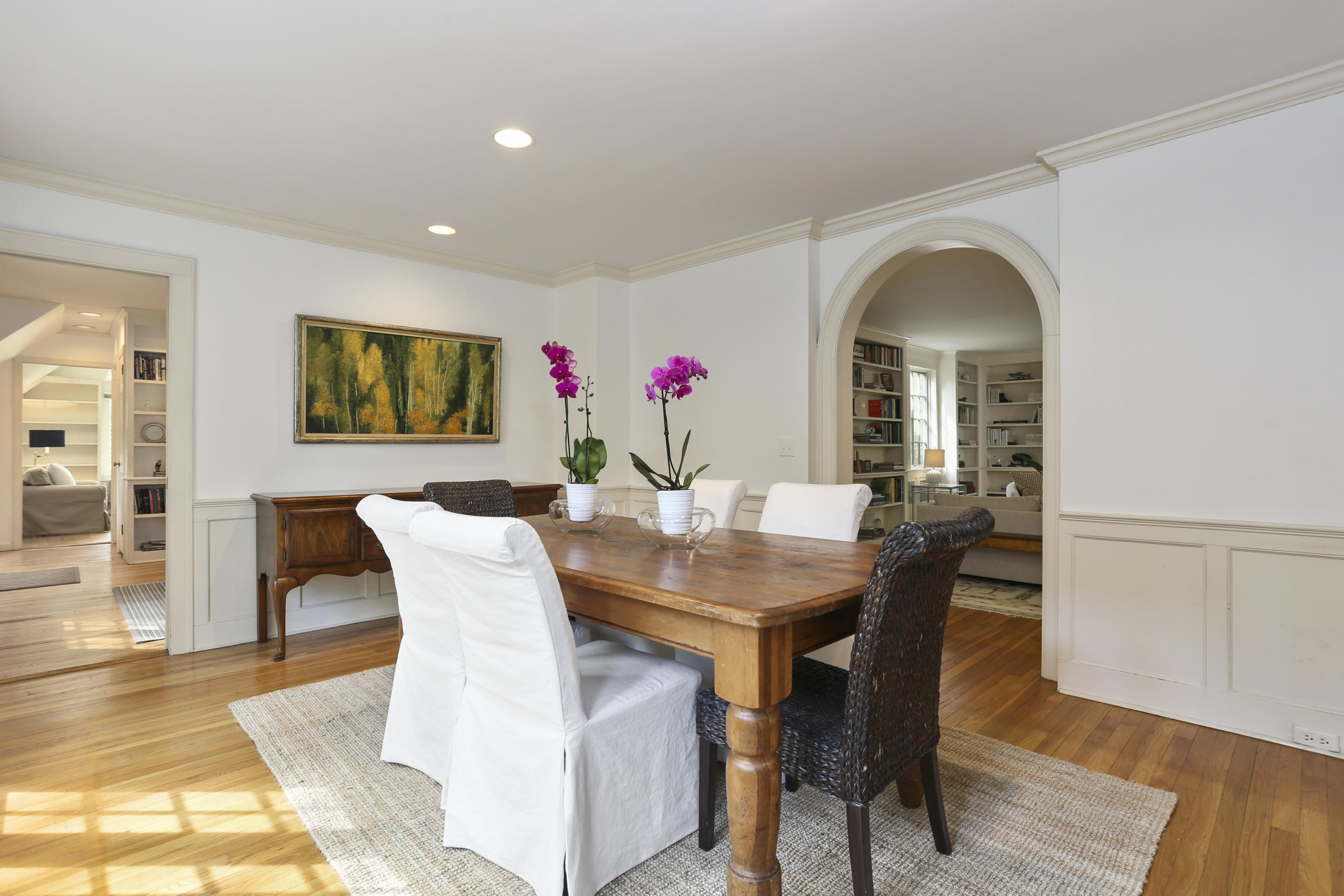 5 Meadowbrook Road Darien, CT 06820 - Photo 7 of 40 a view of a dining room with furniture and wooden floor