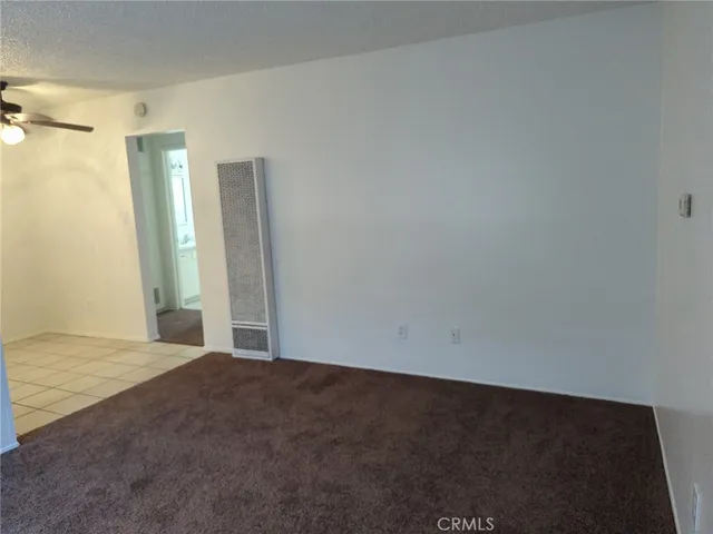 an empty room with closet