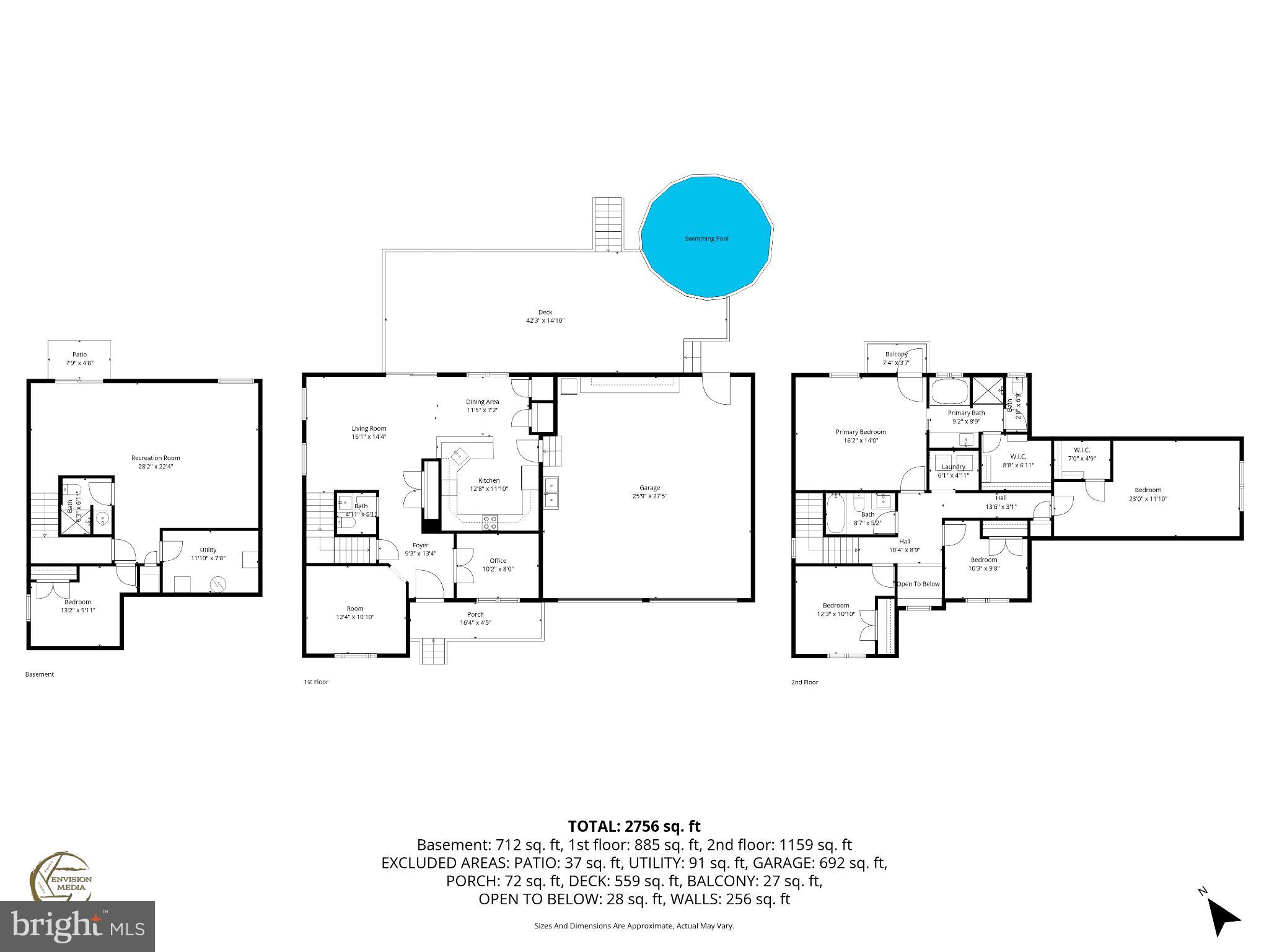 2132 Brians Way Lusby, MD 20657 - Photo 33 of 36 Spacious layout with pool oasis.