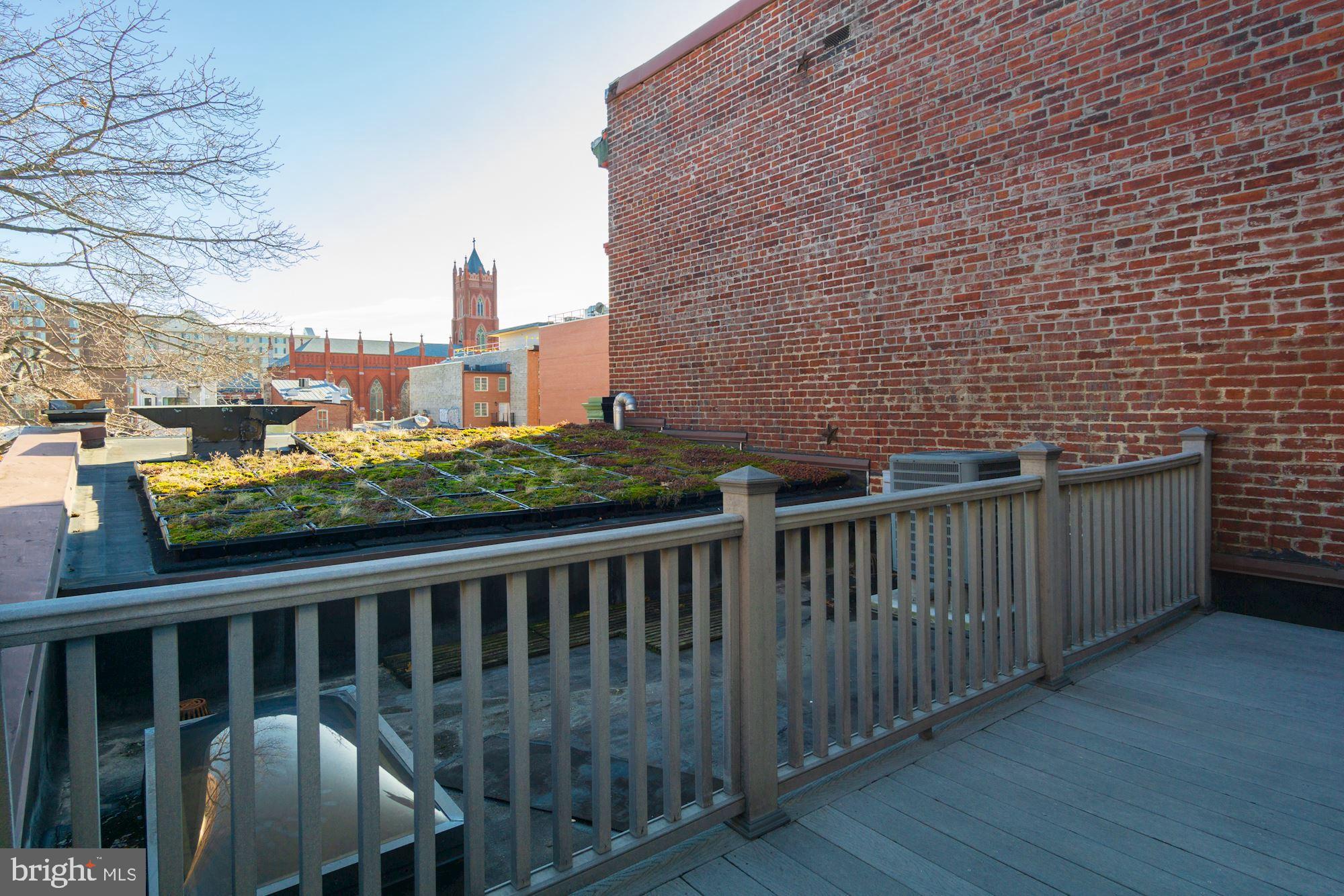 1316 9th Street Northwest, Unit 2 Washington, DC 20001 - Photo 28 of 35 Deck w view to Greengrid roof