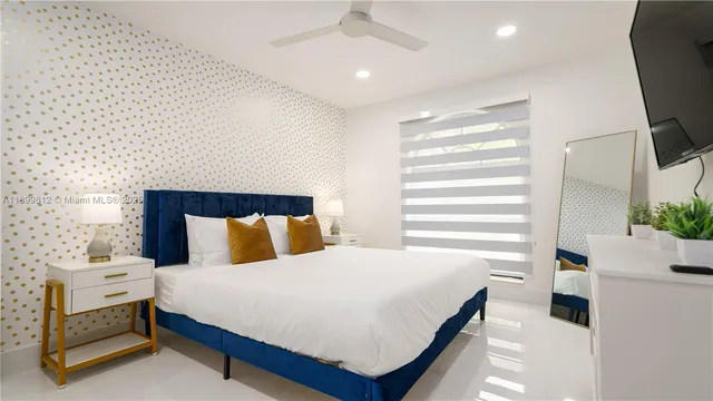 a room with furniture