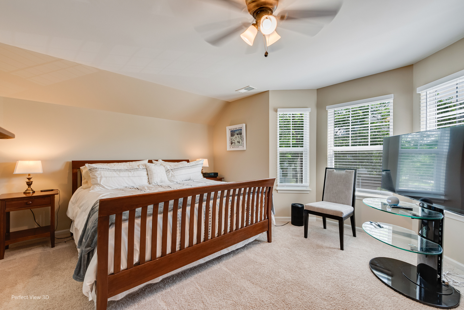 21946 West Tori Lane Deer Park, IL 60010 - Photo 7 of 17 a bedroom with furniture and a flat screen tv