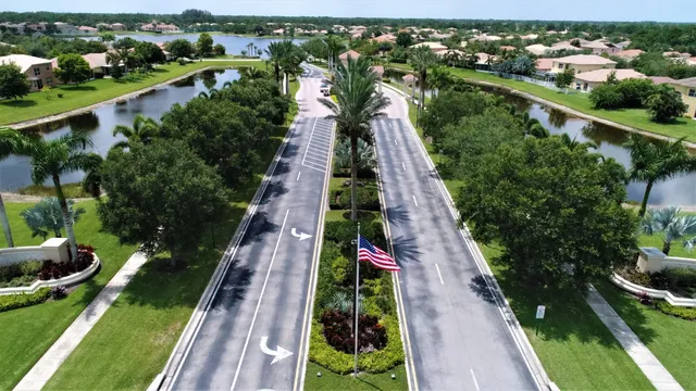 a view of a garden with a house