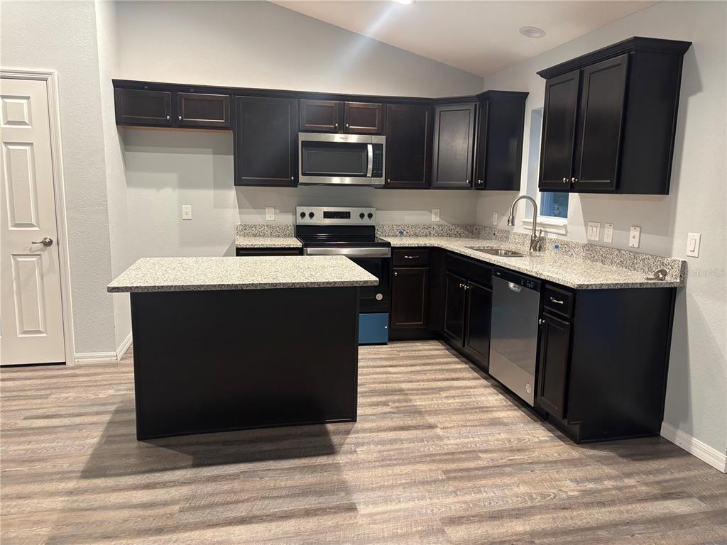 12472 Southeast 67th Terrace Road Belleview, FL 34420 - Photo 4 of 18 a kitchen with stainless steel appliances granite countertop a sink stove and oven