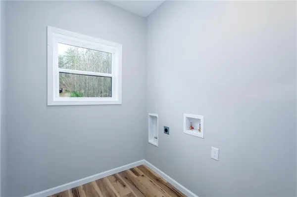 a view of a small space with window