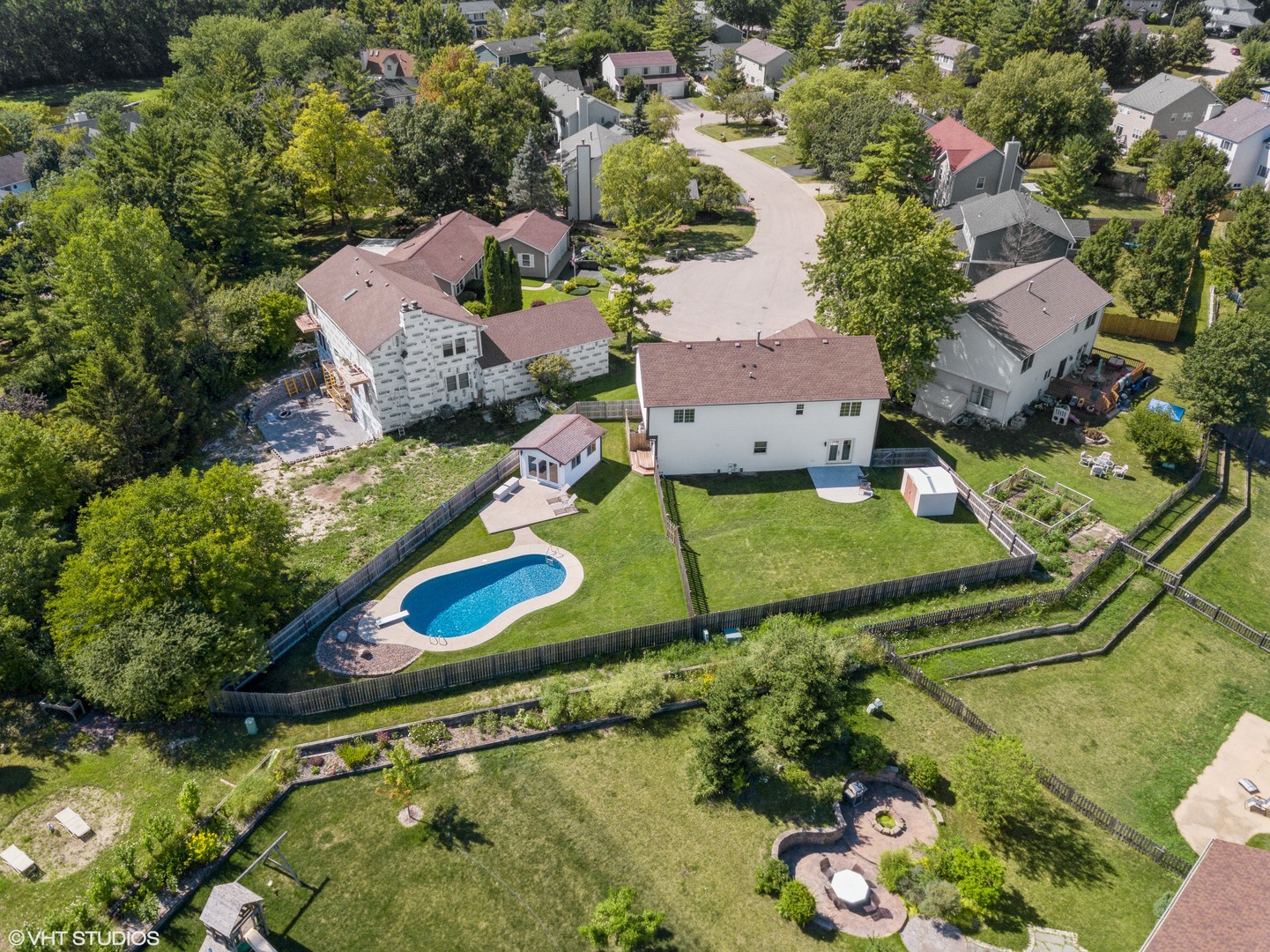 336 Oak Hill Court Antioch, IL 60002 - Photo 57 of 57 an aerial view of a house with a yard and lake