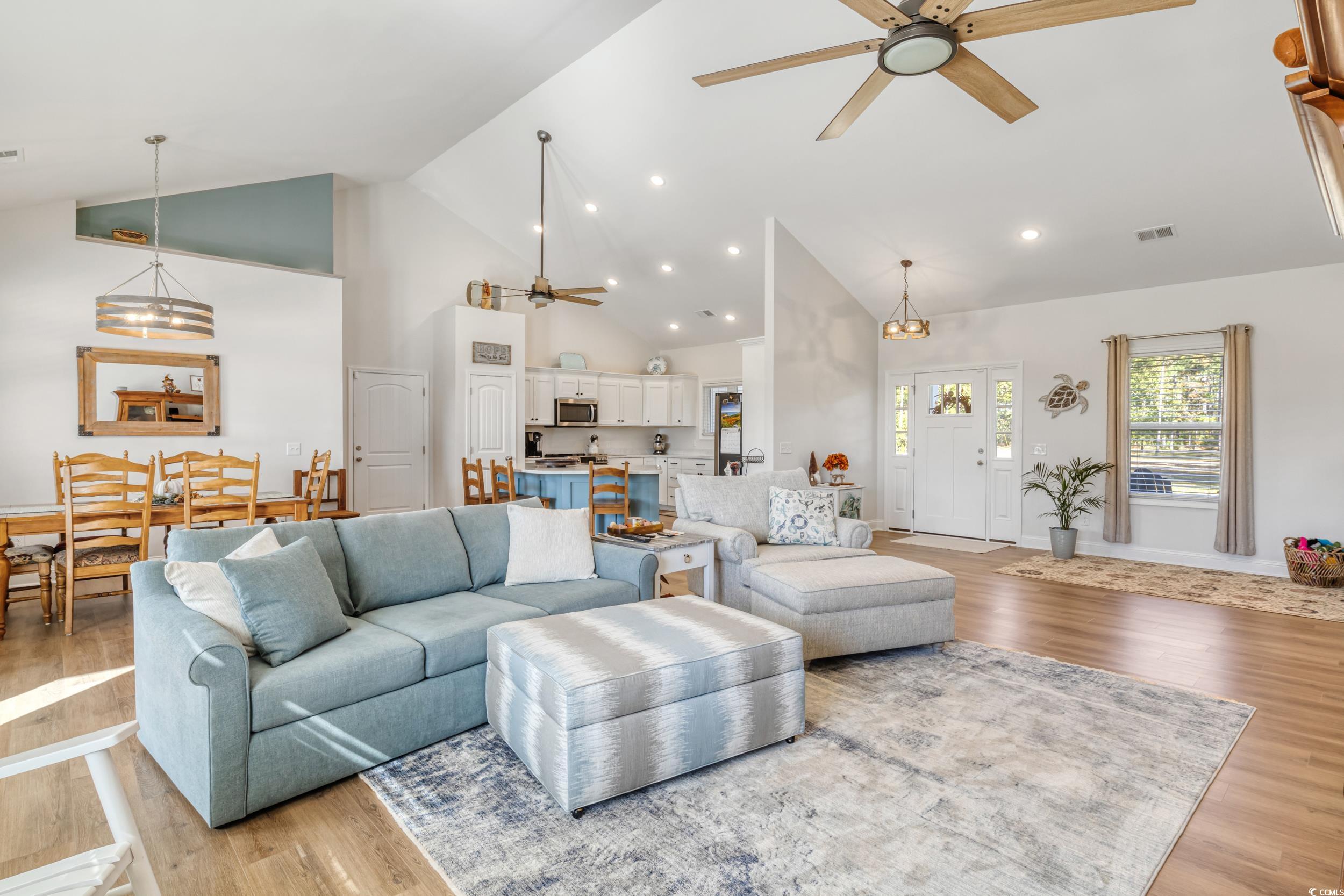 4082 Salem Road Aynor, SC 29511 - Photo 13 of 39 Living room featuring high vaulted ceiling, ceilin