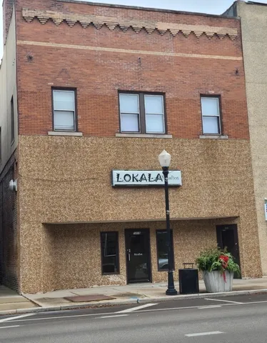 a view of building with front door