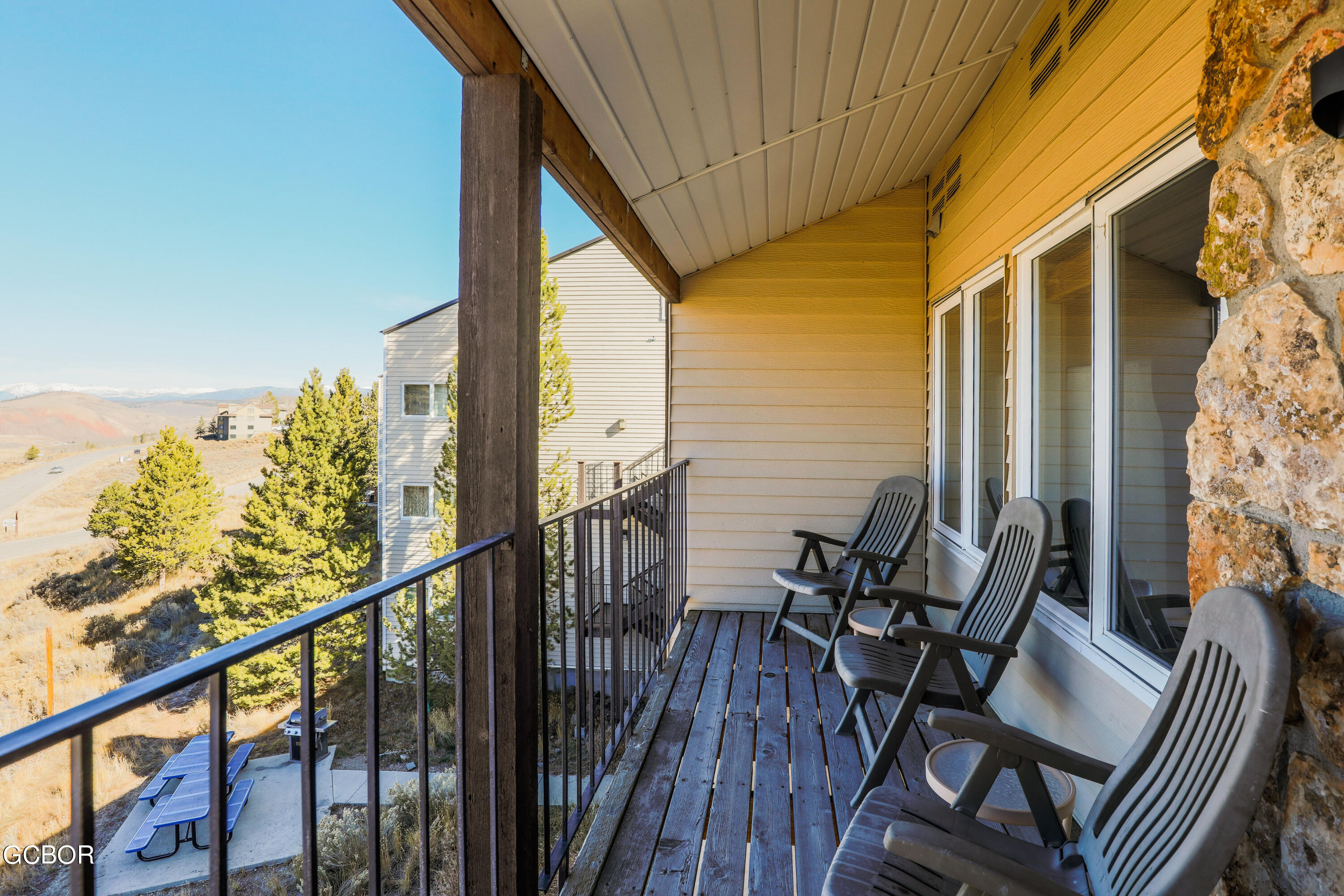 96 Mountainside Drive, Unit B 58 Granby, CO 80446 - Photo 40 of 42 a view of balcony with furniture