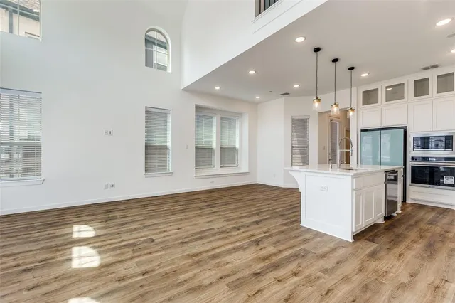 a view of a terrace with a bench