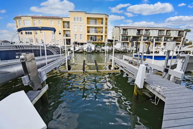 a view of a swimming pool with sitting area