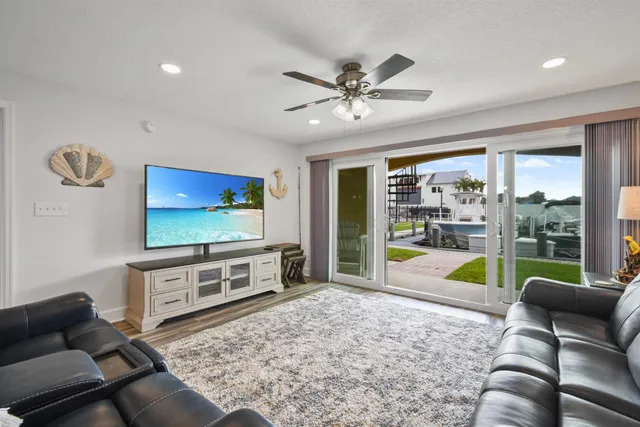 a view of a house with a outdoor seating space
