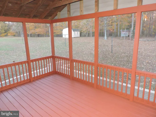 a view of a wooden deck
