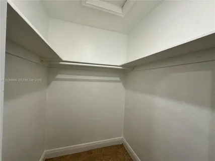 an empty room with a workbench
