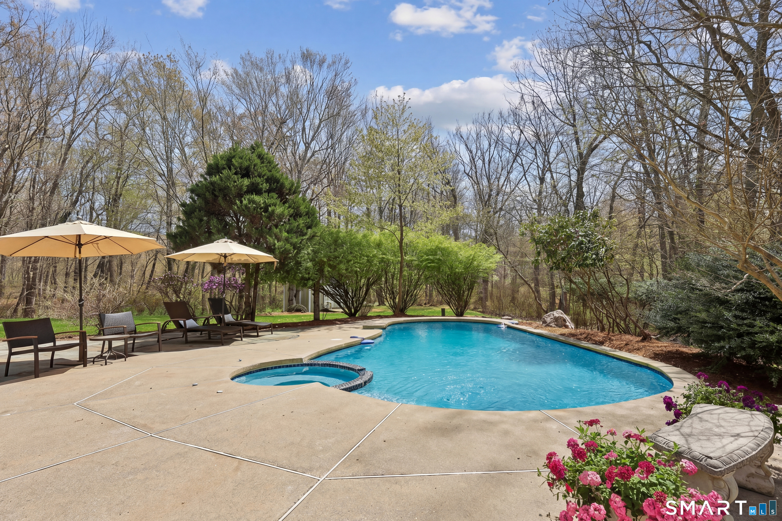 86 Quail Run Madison, CT 06443 - Photo 5 of 37 The in-ground pool and patio. You'll love the backyard and the privacy