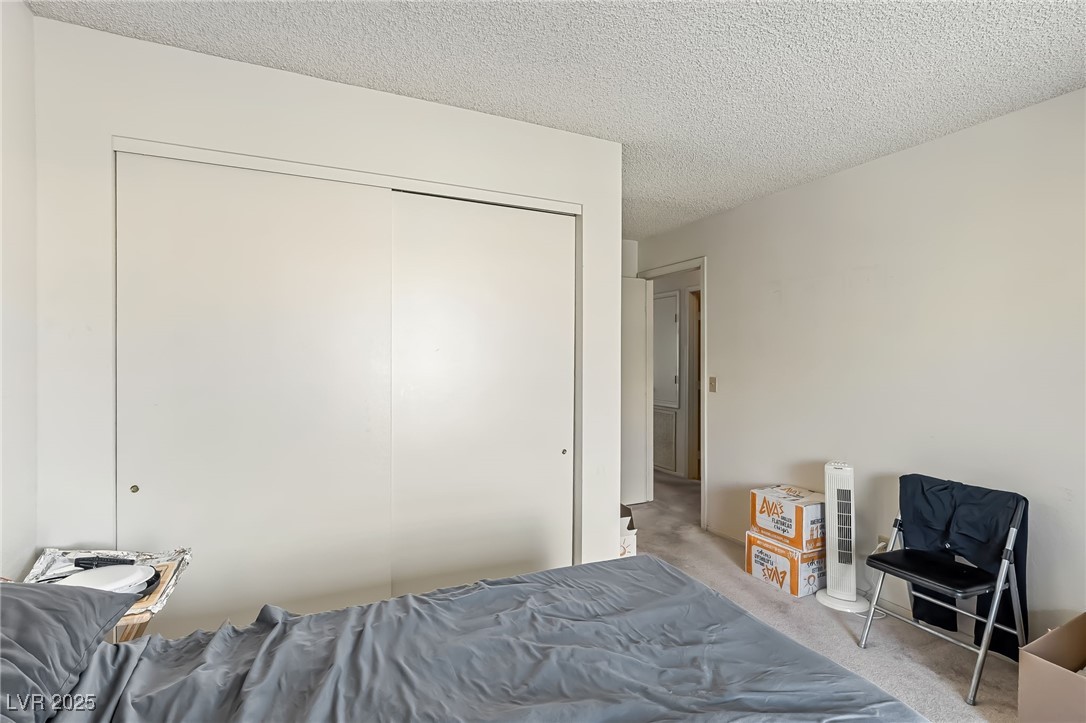 2180 Highpointe Drive, Unit 203 Laughlin, NV 89029 - Photo 14 of 20 Carpeted bedroom with a textured ceiling and a closet