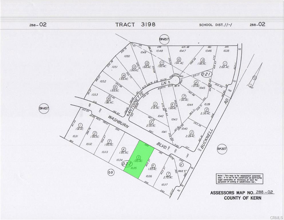 0 288-022-05-00-3 Washburn California City Ca  